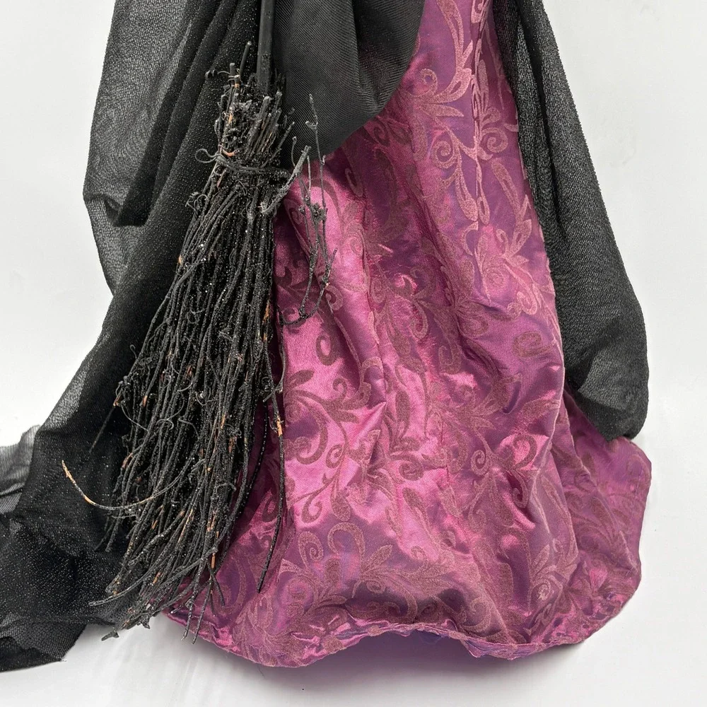 Wicked Websters Gothic Witch Halloween‎ Decor Statement Piece Broom 26in